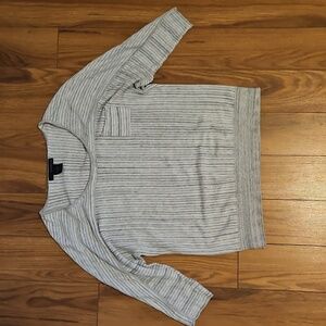 Calvin Klein Lightweight Gray Striped Women's Sweater